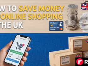 UK shopper applying a cashback link and voucher code before checkout to save money on an online purchase