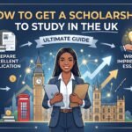 Student preparing documents to apply for a UK scholarship
