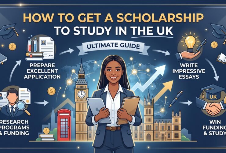 Student preparing documents to apply for a UK scholarship