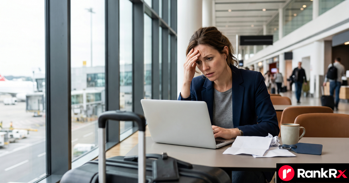Traveler reviewing Faye travel insurance claim status on a mobile app