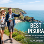 Person comparing best travel insurance UK policies on a laptop before travelling