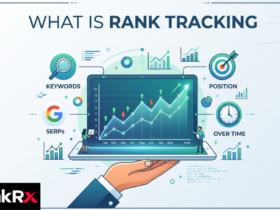 Rank tracking dashboard showing keyword position trends over time