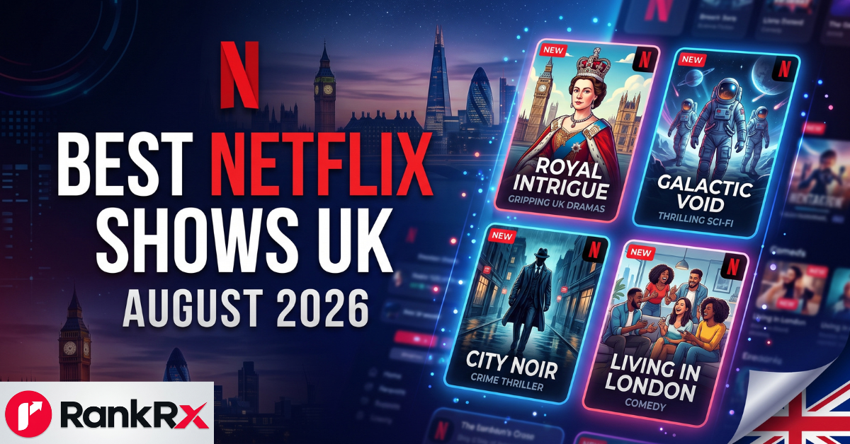 Best netflix shows UK August 2026 streaming recommendations on screen.