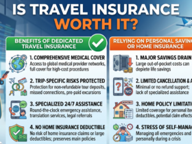 Traveler considering travel insurance for their upcoming trip.