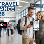 Person comparing best travel insurance UK 2026 policy options on a laptop before travelling