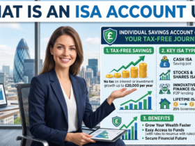 Diagram showing the four types of ISA account UK savers can open — cash, stocks and shares, innovative finance, and Lifetime ISA