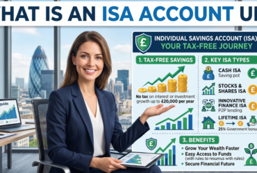 Diagram showing the four types of ISA account UK savers can open — cash, stocks and shares, innovative finance, and Lifetime ISA