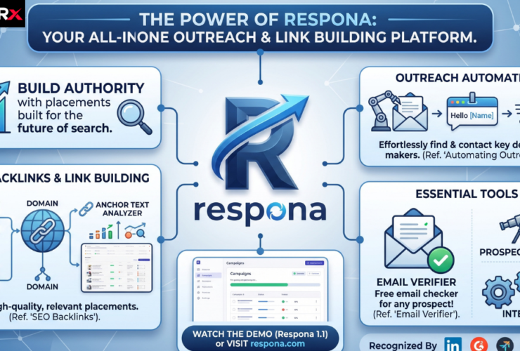 A visual overview of how link-building research, outreach and backlink placements fit into an SEO campaign.