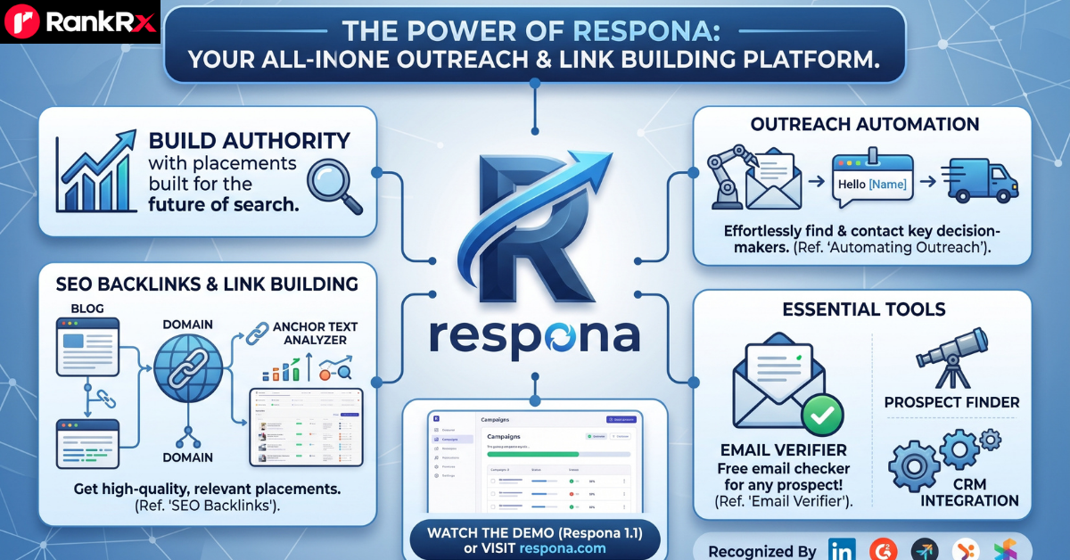 A visual overview of how link-building research, outreach and backlink placements fit into an SEO campaign.