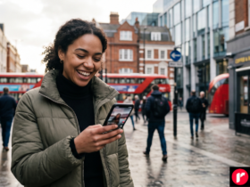 Person checking viral TikTok trends and UK social media stories on a smartphone