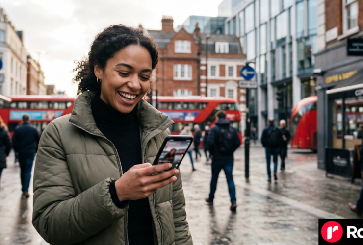 Person checking viral TikTok trends and UK social media stories on a smartphone