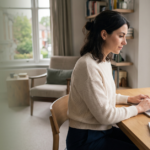 UK lifestyle blog guest post free guide showing blog list, pitching tips, and SEO strategy on a desk