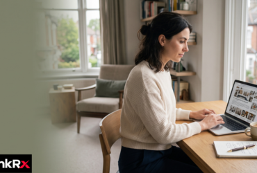 UK lifestyle blog guest post free guide showing blog list, pitching tips, and SEO strategy on a desk