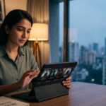 Netflix 18+ series list with Hindi dubbed audio options on a TV screen