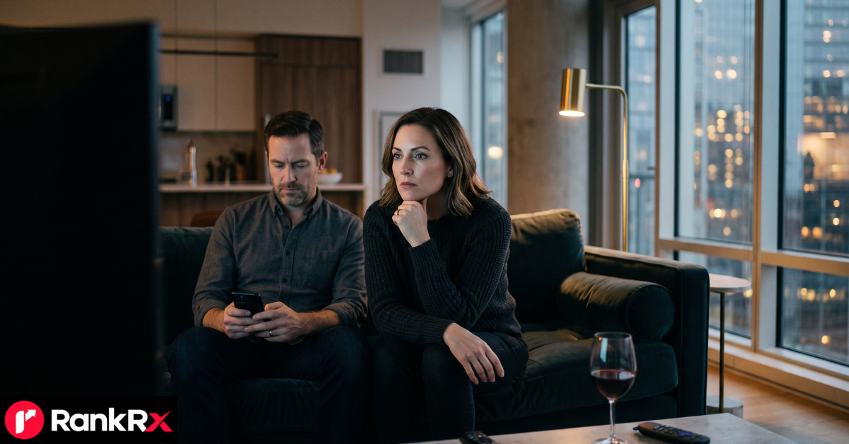 Best adultery series on Netflix shown on a TV in a dim living room