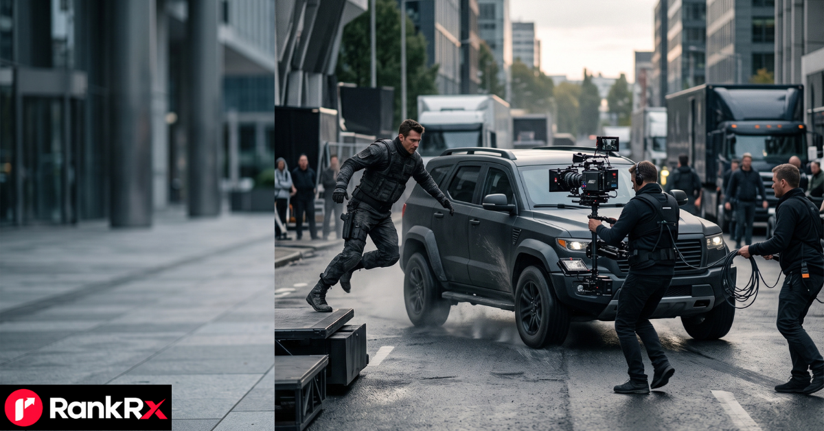 Top new action movies 2026, cover graphic for RankRX blog post.