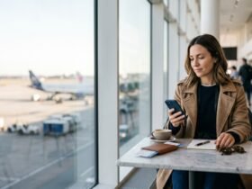 Person comparing travel tweaks offers and flight prices on a laptop